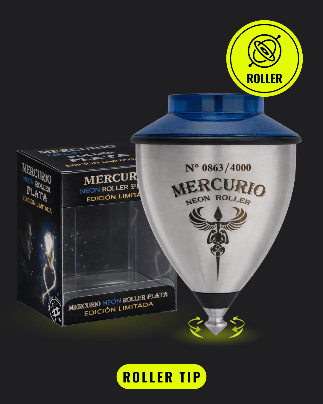 MERCURIO NEON ROLLER PLATA