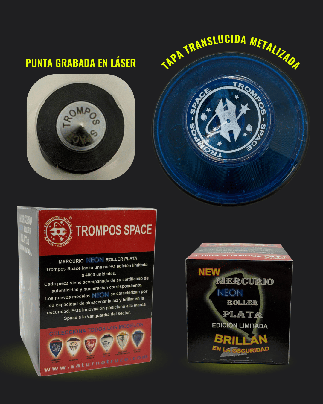 MERCURIO NEON ROLLER PLATA